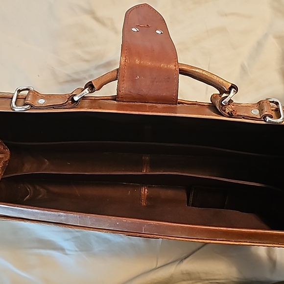 Tooled Leather Briefcase - Picture 4 of 7